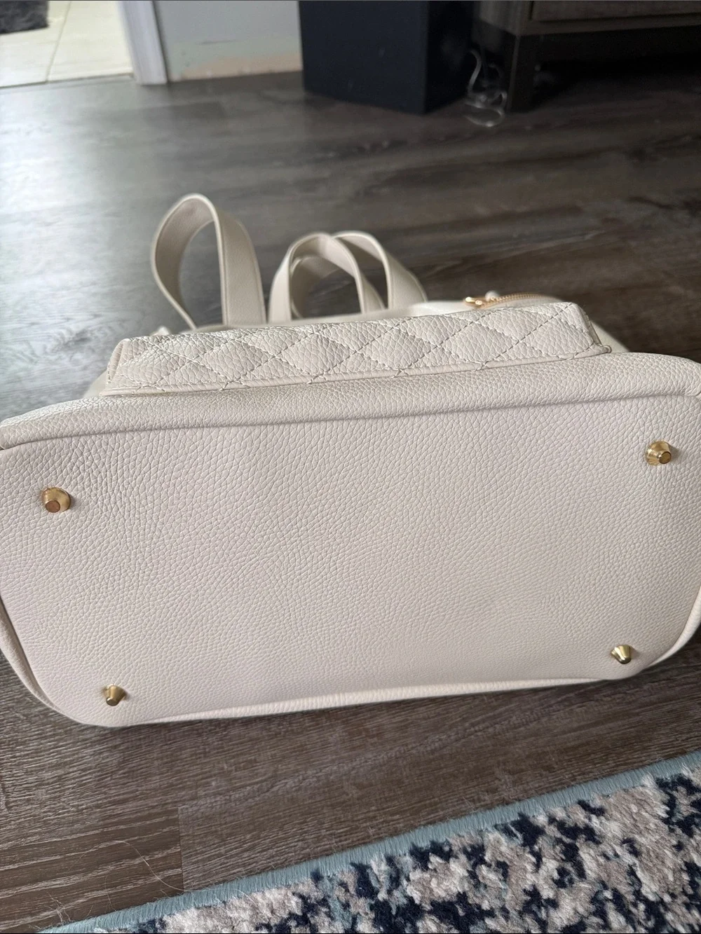 Luli Bebe- Monaco Diaper Bag Backpack - Pearl White